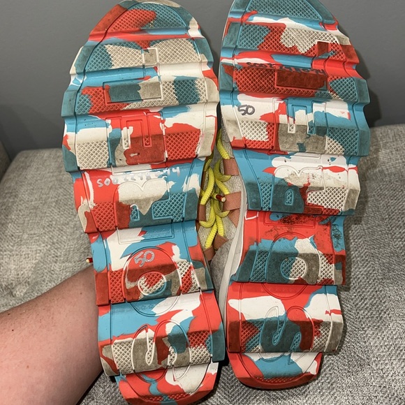 Sorel Kinetic Lace Sneaker Sea Salt SOLD OUT Used Dirty Size 9.5 Multi colored - Picture 8 of 10